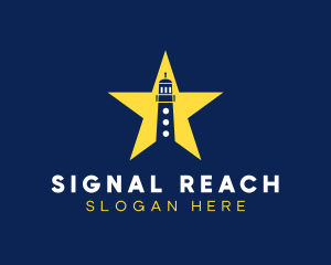 Star Lighthouse Tower logo design