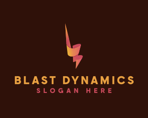 Dynamic Lightning Bolt logo design