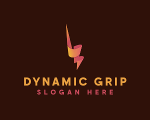 Dynamic Lightning Bolt logo design