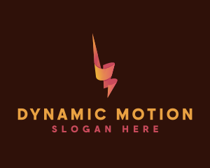 Dynamic Lightning Bolt logo design