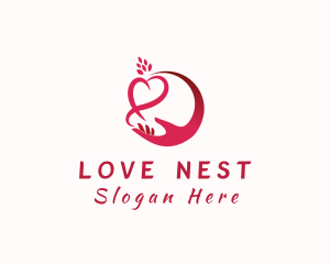 Romantic Heart Love logo design