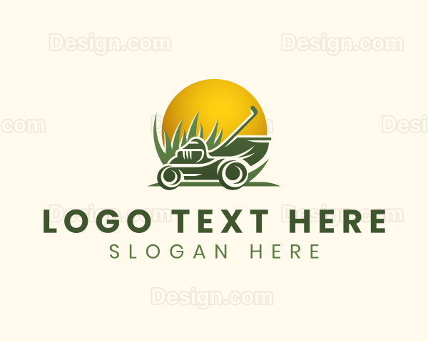 Lawn Mower Grass Cutter Logo