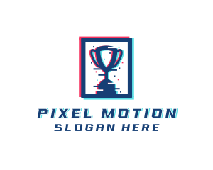 Gaming Pixel Trophy logo design