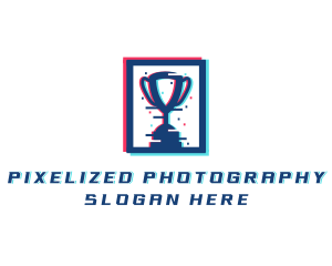 Gaming Pixel Trophy logo design