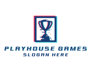 Gaming Pixel Trophy logo design