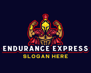 Spartan Muscle Warrior logo design