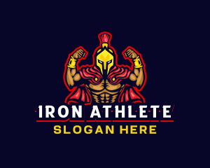 Spartan Muscle Warrior logo design