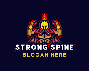 Spartan Muscle Warrior logo design