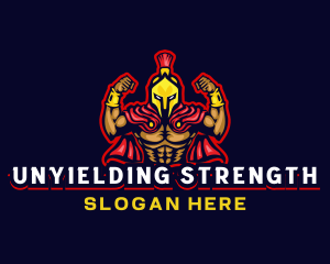 Spartan Muscle Warrior logo design