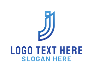 Modern Company Letter J logo design