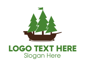 Pine Trees Ship logo
