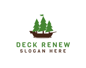 Pine Trees Ship logo