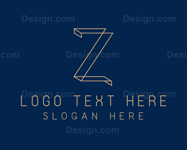 Golden Geometric Tech Logo