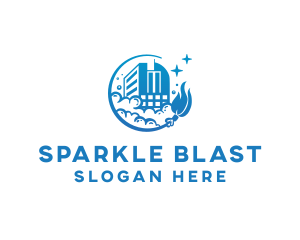 Sparkle Building Cleaning logo design