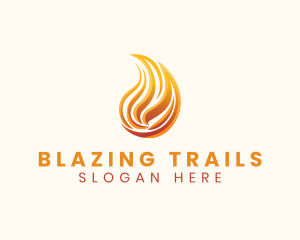 Hot Blazing Fire logo design