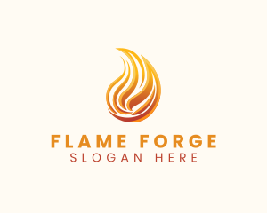 Hot Blazing Fire logo design