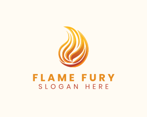 Hot Blazing Fire logo design