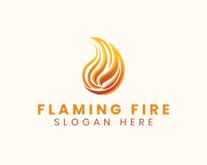 Hot Blazing Fire logo design