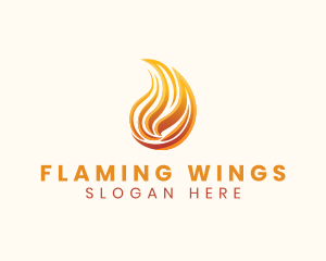 Hot Blazing Fire logo design