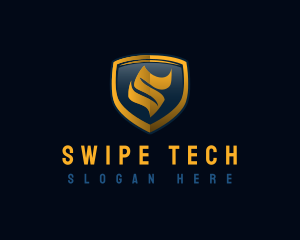 Tech Shield Crest logo design