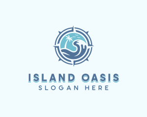 Compass Beach Island logo design