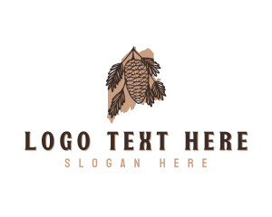 Maine Pinecone Tree logo