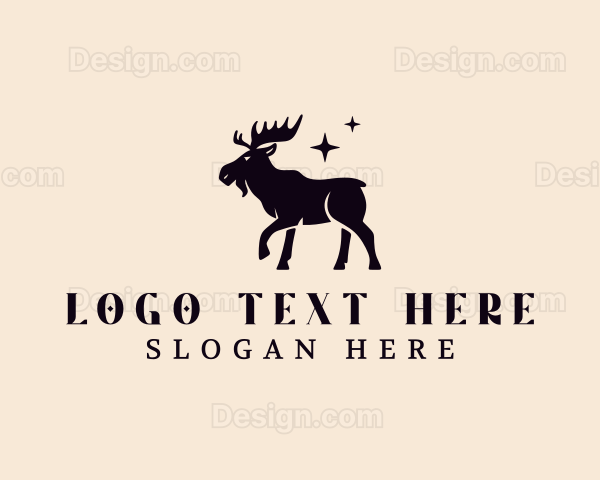 Moose Hunting Animal Logo