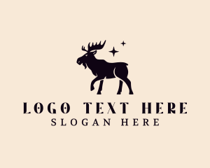 Moose Hunting Animal logo