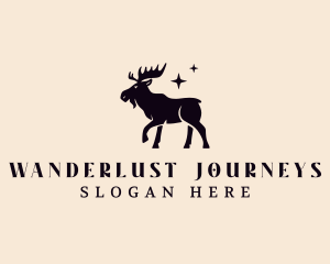Moose Hunting Animal logo
