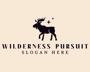 Moose Hunting Animal logo design