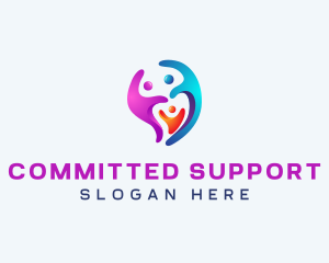 Family Support Heart logo design