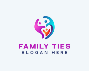 Family Support Heart logo design