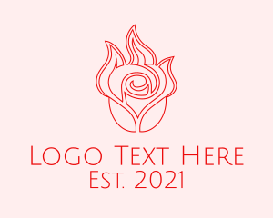 Red  Rose Candle logo