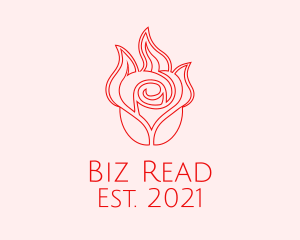 Red  Rose Candle logo design