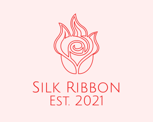 Red  Rose Candle logo design