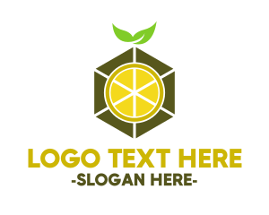 Hexagon Lemon Slice logo