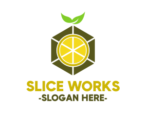 Hexagon Lemon Slice logo