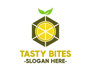 Hexagon Lemon Slice logo