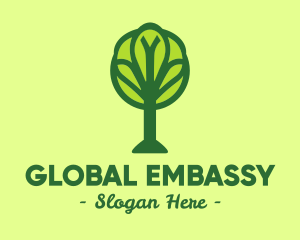 Global Green Tree logo design