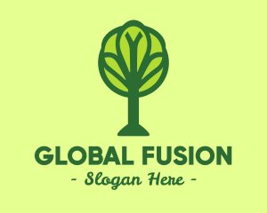 Global Green Tree logo design