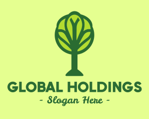 Global Green Tree logo design