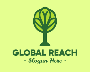 Global Green Tree logo design