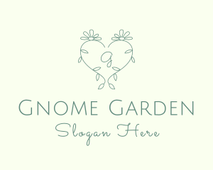 Heart Daisy Garden logo design