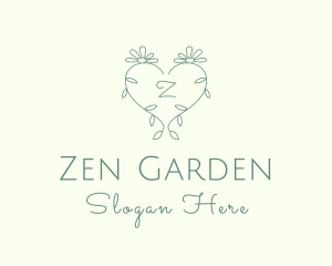 Heart Daisy Garden logo design