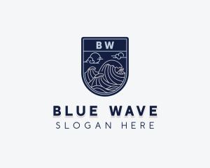 Sea Ocean Waves logo design