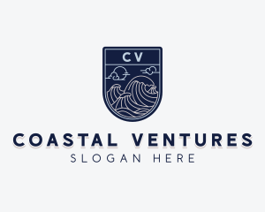 Sea Ocean Waves logo design