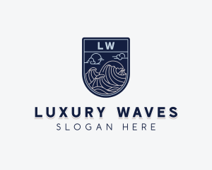 Sea Ocean Waves logo design