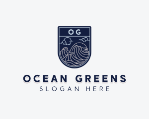 Sea Ocean Waves logo design