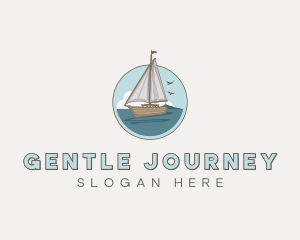 Rustic Sailboat Yacht logo design