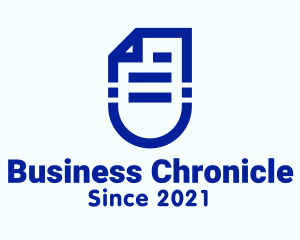 Blue Paper Document  logo